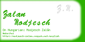 zalan modjesch business card